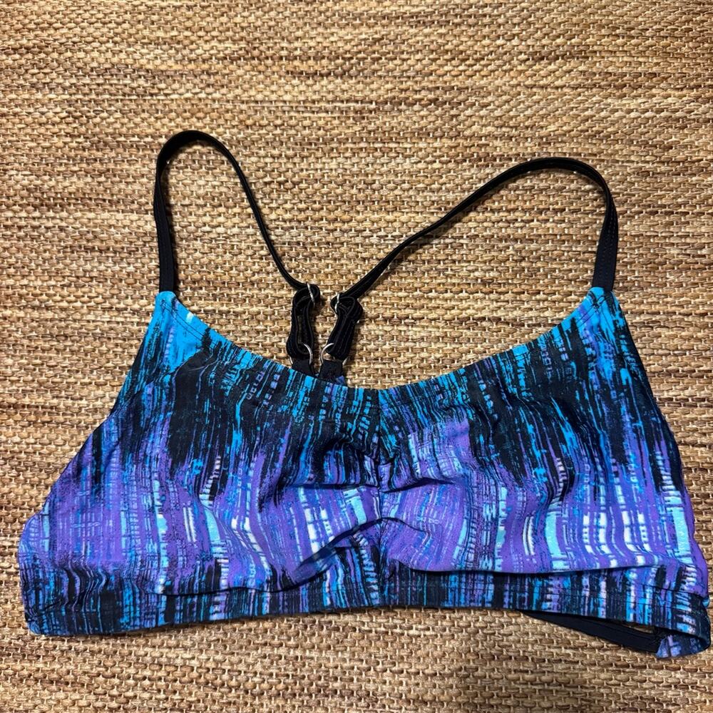 Gossip Blue Purple Black Sports Bra Medium